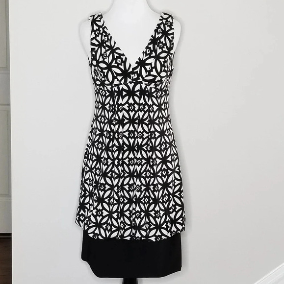 Eliza J Black Draped Back Sleeveless Cocktail Dress 6 - Picture 1 of 5